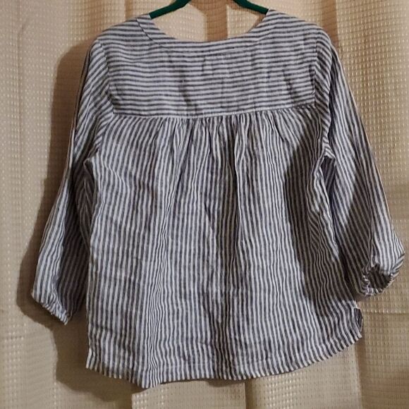 Sigrid Olsen 100% Linen  Blouse M - Picture 6 of 6
